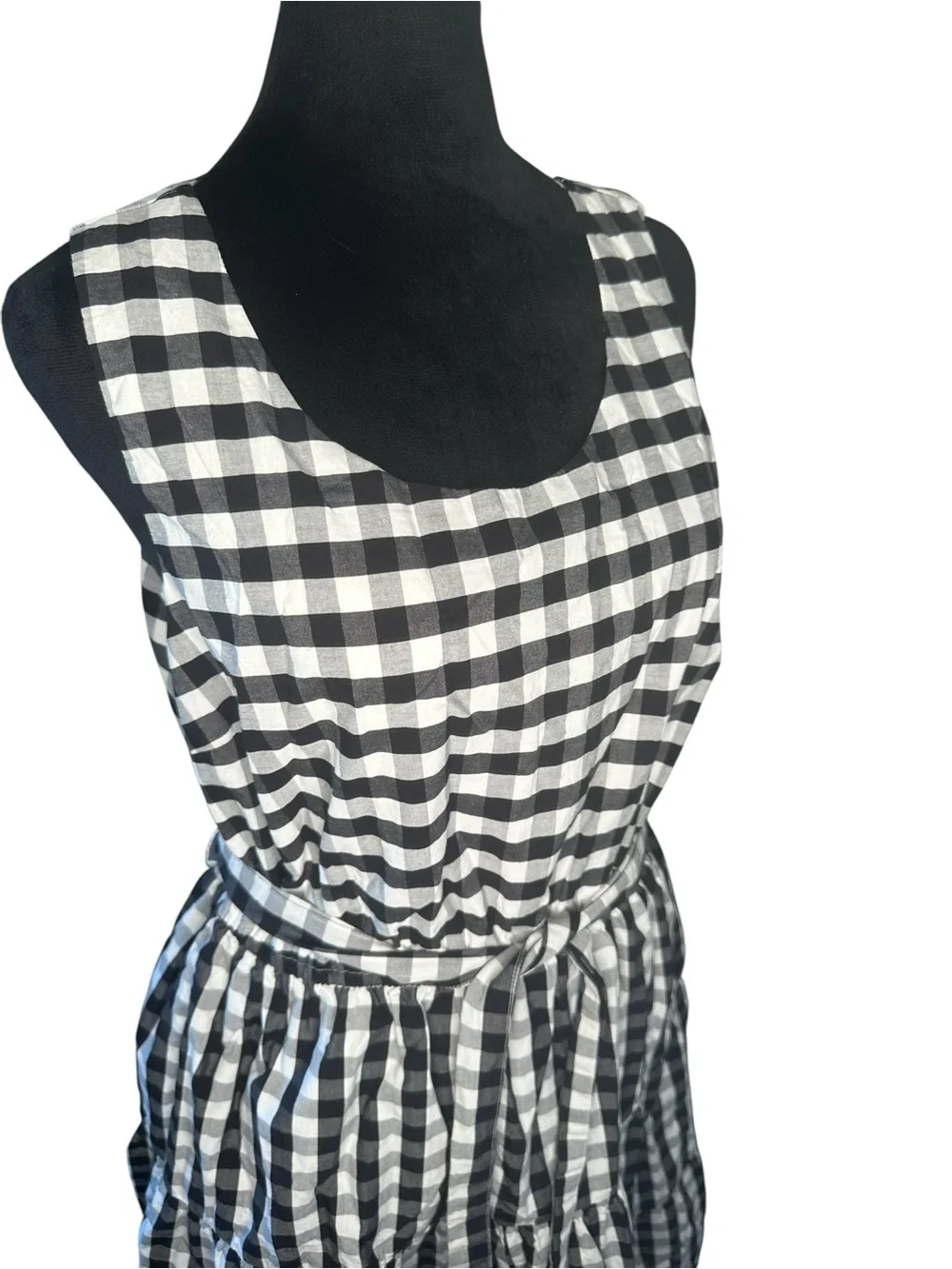 Kim Rogers Checkered Dress – Petite Large – Black & White